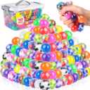160 Pack Stress Balls for Adults, Bulk Squishy Ball, Stress Balls Set, Anti-Anxiety and Fidget Balls to Relax, Prize Box, Party Favors, Birthday Gifts, Goodie Bag Stuffers
