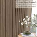 Latte 96 Inch Pinch Pleated Blackout Linen Curtains for Bedroom Living Room 2 Panels Set Memory Trained 100% Black Out Soundproof Room Darkening Window Curtains Double Layer Pinch Pleat Drapes, 40"W x 96"L