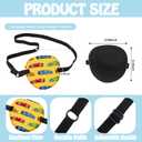 Timgle 12 Pcs Eye Patches for Kids Adjustable Eye Patch Single Cute Reusable Cartoon Eyepatch with Elastic Strap Costume Accessories for Boys Funny Gifts Right or Left Various Pattern