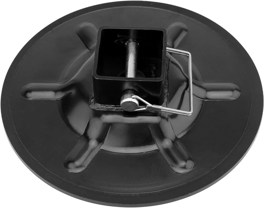 9" Diameter Rear Jack Foot Pad with Attachment Pin Compatible with 2" I.D Square Tube, LC Hall Effect Ground Control 3.0 Replace# 362486 (1 set)