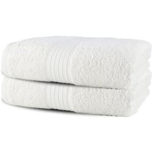 Textila Bath Sheets - 35x70 Inch Oversized 100% Cotton Towels, Super Soft, Highly Absorbent & Lightweight - Ideal for Everyday Use, Spa & Hotel (Ivory - Pack of 2)