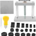 Watch Press Tool Kit with 18 Molds & Opener Remover, Back Case Closer for Closing The Cover, Watch Battery Replacement, Adjustable Height Repair Tool for Watchmakers (Silver Color)