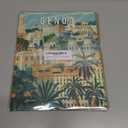 2 x Genoa Italy Art Print Poster, Europe City Skyline Artwork Painting Wall Art Vintage Painting for Bedroom Bathroom Living Room Decor 53 (Genoa Italy, 8 x 10 inches, Unframed)