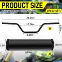 1 Pcs 7/8" 22mm Dirt Bike Handlebars with Foam Pad Atv Motorcycle Handlebars for Motocross Atv Dirt Bike Ebike (Black)
