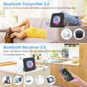 Gueray CD Player Portable Bluetooth: Desktop CD Players for Home CD Player with Timer Built-in HiFi Speakers with LCD Screen Display Home Audio Boombox FM Radio USB Type-c MP3 Music Player