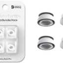 Premium Multi-Flange Eartips Compatible with Galaxy Buds3 Pro (White, Small)