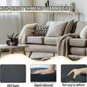 3PCS 40D 22 x 22 x 2.4in Couch Support for Sagging Seat, Large Size Arc Sofa Cushion Support, High Rebound Couch Cushion Inserts, Repair Sofa Dents to Improve Comfort, Black