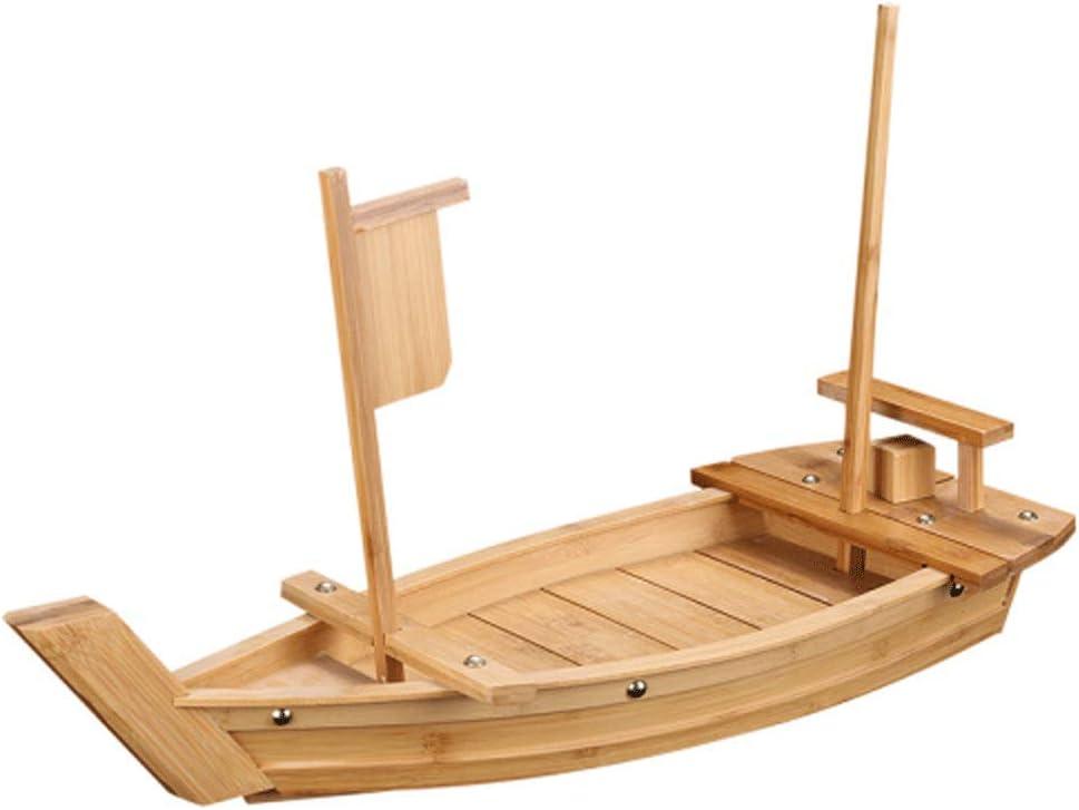 Wooden Sushi Boat Serving Tray, 24 Inch Sushi Plate for Restaurant or Home, Large Size Sushi Tray Serving Boat Plate for Restaurantware (61cm/24inch)