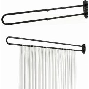 Zonon 6.56ft U Shape Room Divider Rod, Wall Mounted Privacy Partition Rod