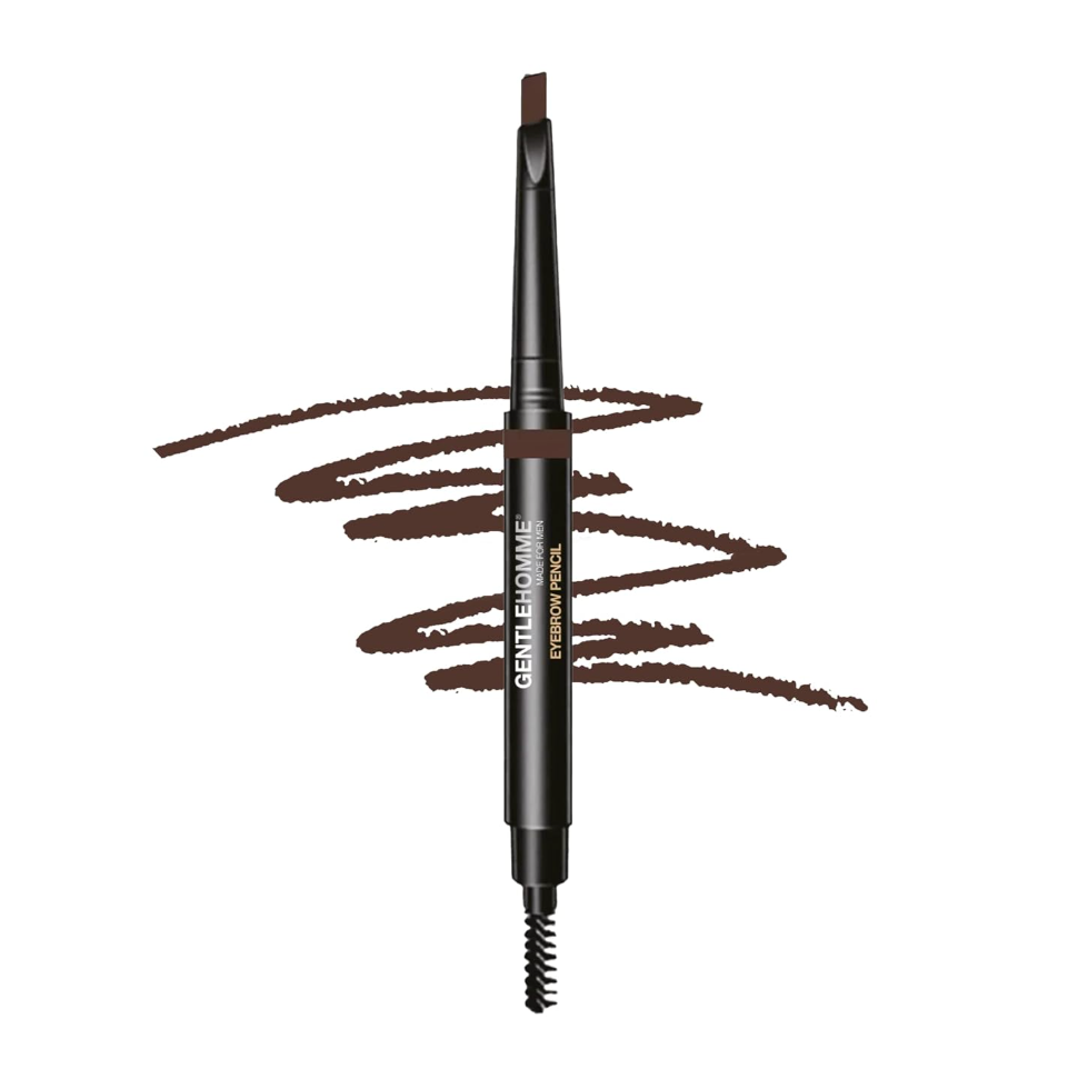 Gentlehomme - Men's Brow Pencil - 2-in-1 Brow Brush & Lead Pencil - Shape, Define & Fill In Eyebrows - Ultra-Thin - Long-Lasting Dark Brown