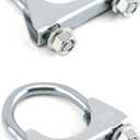 QWORK U-Bolt Muffler Tip Exhaust Hook, 1-1/2" OD 2Pcs Stainless Steel Universal Silencer Exhaust Clip