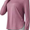 WILLIT Women's Long Sleeve Workout Tops Running Athletic Quick Dry Shirts Lightweight Yoga Gym T-Shirts UPF 50+ (Purple, S)