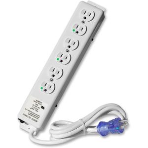 6 Outlet Hospital Grade Power Strip - 6ft Cord - Medical Use UL 1363A Compliant-Tamper Resistant Outlets