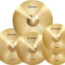 Cymbal Pack, 5 Pieces Drum Cymbals Set,14" Hi Hat Cymbals, 16" Crash and 18" Crash Cymbals, 20" Ride Cymbals for Drums Set