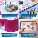 Disney Princesses Wooden Tabletop Air Hockey Game, 2-Player, Ages 4+