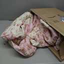 Cozyholy Original 100% Cotton Quilt Queen Size Pink Floral Patchwork Quilted Throw Blanket, Reversible Bedspread Coverlet Vintage Shabby Chic Bedding Quilt for Bed Couch Sofa (Flower)