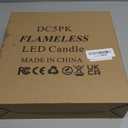 Da by Red Flameless Candles with String Lights, Battery Operated Candles with Remote Control and Timer,Flickering LED Pillar Candles for Home Dcor,Real Wax,5 Pack -Red