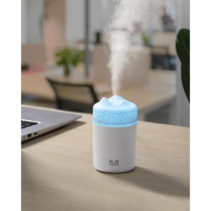 Portable Mini Humidifier, Colorful Volcanic Texture, 300mL Cool Mist Humidifier, USB Powered, Auto Shut-Off. Perfect for Bedroom, Office & Car.