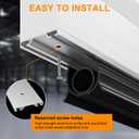 Garage Door Seals Bottom Rubber, with Aluminum Track Retainer Kit, 3-Sided Weatherproof Seal, Three Layers of Protection Available, Garage Door Bottom Seal 10 Ft, Easy to Install (Black)