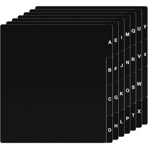 Marspark 26 Pcs Vinyl Album Divider A-z Record Divider DVD Cd File Alphabet Record Organizer with Alphabetical Tab Album Storage Holder for Vinyl Lp Collection, Label on One Side Only(Horizontal)