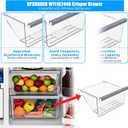 UPGRADED W11162446 Refrigerator Crisper Drawer Compatible with Whirlpool Refrigerator Drawer W11162446 Whirlpool Crisper Drawer Replacement Parts WRS325SDHZ08 WRS321SDHZ01 WRS315SDHM08 Fridge Drawer