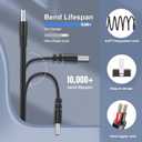 UL Listed 12V Power Cord for Stanley SL10LEDS Charger for Fatmax SL5W09 10 Watt LED Lithium-Ion Rechargeable Spotlight AC/DC Adapter Compatible with FL3WBD FL5W10 SL1M09 Flashlight Adaptor