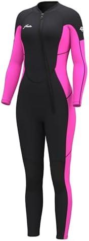 Hevto Women Wetsuit 3/2mm Neoprene Wet Suit Keep Warm in Cold Water for Surfing Swimming Diving, Size 8