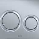 TOTO Dual Flush Round Push Button Plate for Select DuoFit In-Wall Tank Unit, Matte Silver - YT930#MS