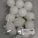 Lulu Home Christmas Ball Ornaments, 24 Ct 2.36" Pre-Strung Hanging Ornament Decorations, Xmas Shatterproof Plastic Balls for Holiday Party Wreath Garlands Trees, White