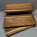 GEHE 3 Tier Serving Tray Acacia Wooden Tiered Tray Stand Foldable Dessert Table Display Set Decor Charcuterie Boards for Party, Birthday, Wedding, Christmas