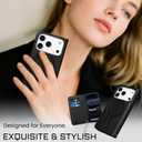 2 x Rssviss for iPhone 17 Pro Wallet Case, Flip Folio Case Compatible with Magsafe, RFID Blocking Card Holder Kickstand, Shockproof iPhone Cover Men Women for iPhone 17 Pro 6.3" Black