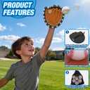 HYES Light Up Toss and Catch Ball Set for Kids 3~12, Child Baseball Toys, Light Up 4 Paddles