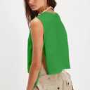 Women Loose Crop Tank Cropped Top Sexy Summer Baby Tee Cute (Green, L)