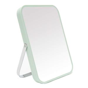 YEAKE Table Desk Vanity Makeup Mirror,8-Inch Portable Folding Mirror with Metal Stand 90Adjustable Rotation Tavel Make Up Mirror Hanging Bathroom for Shower Shaving (Green)