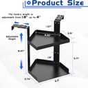 6in Office Cubicle Corner Shelf with Hooks Adjustable More Holes for Greater Durability & Thickness Cubicle Shelf Hanging