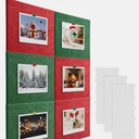 Pangda 6 Pcs Christmas Cork Boards 24" x 36" Red Green Felt Wall Tiles with Glue Christmas Wall Bulletin Board Tiles Decor Message Memos Photo Display Boards for Xmas Home Office Classroom School