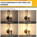 Hizashi E12 Candelabra Bulb 40 Watt 90+CRI LED Chandelier Light Bulb Dimmable, B10 LED Candelabra Light Bulbs, 4W, 450LM 2700K Warm White, Candle Light Bulbs, UL Listed, 24 Pack