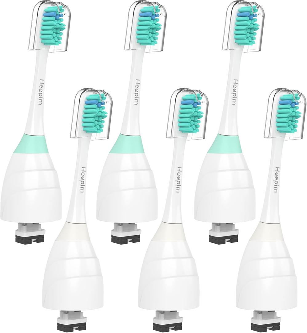 Replacment Heads Compatible with Philips Sonicare, for E-Series Essence, for Xtreme, for Elite, for Advance, and for CleanCare Electric Toothbrush, Toothbrush Replacment Heads Refills, 6 Pack