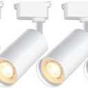 Brightened White H Type Track Lighting Heads (No Track Rails), 6PCS 6000K Cool White 20W 2400lm for Accent Lighting, Dimmable LED Track Lighting Ceiling Spotlight Fixture
