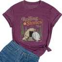 Ykomow Happy Easter Shirts for Women Hangin with My Peeps T Shirt Cute Easter Bunny Outfit Tees (Medium, Purple)