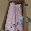 Bedsure Full Comforter Set Pink - Bed in a Bag Full Size Bedding Set 7 Pieces, GentleSoft Pintuck Bed Set Gift for Family, Pinch Pleat All Season Comforter with Sheets, Pillowcases & Shams