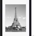 Decorative Picture Frames, 13x9.5 Inch Wooden Black A4 Picture Frame with White Boarder & Seamless Nail Minimalist Photo Frame Decorative Frames for Wall, Table