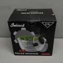 Joined Salad Spinner with Storage Lid, Drain, Bowl, and Colander - Quick and Easy Multi-Use Lettuce Spinner, Vegetable Dryer, Fruit Washer, Pasta and Fries Spinner - 3.7 Qt