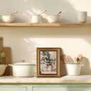 Gold Framed Wall Art Vintage Lemon and Floral Canvas Art Farmhouse Picture Wall Decor Antique Prints Rustic Kitchen Paintings Country Artwork for Bedroom Bathroom Living Room 8x10 Inch