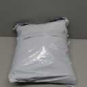 FUANGUI Ottoman Cover Square,Waterproof Thick Slipcover for Living Room, Washable Storage Footstool Furniture Protector for Dogs, Pets,with Nonslip Elastic Bottom, Off-White, Medium