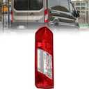 HECASA LH Tail Light Assembly Compatible with 2015-2024 Ford Transit 150 250 350 350HD E-Transit Replacement for CK4Z-13405-G FO2800242C Rear Taillights Tail Lamp Red Lens+Clear Lens Driver Side