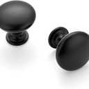 Ravinte 10 Pack Matte Black Round Zinc Cabinet Knobs for Kitchen Bathroom Closet Dresser Cabinets