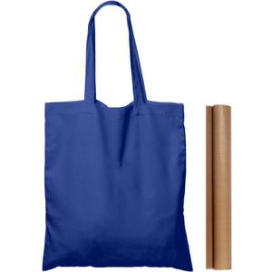 NPBAG 15 Pack 15'' X 16'' Blue Cotton Tote Bags, Lightweight Blank Bulk Cloth bags with 1pc of PTFE Teflon Sheet (Medium)