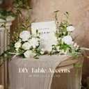 Ling's moment Artificial Flowers 50Pcs Ivory Roses Decor w/Stems,3" DIY Foam Floral for Wedding Bouquet/Centerpieces, Outdoors Party Backdrop, Room/Table, and Garden/Pot Decorations