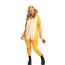 iHeartRaves Orange Ranger Dragon Hooded Jumpsuit, Size M Pajamas Costume Rave